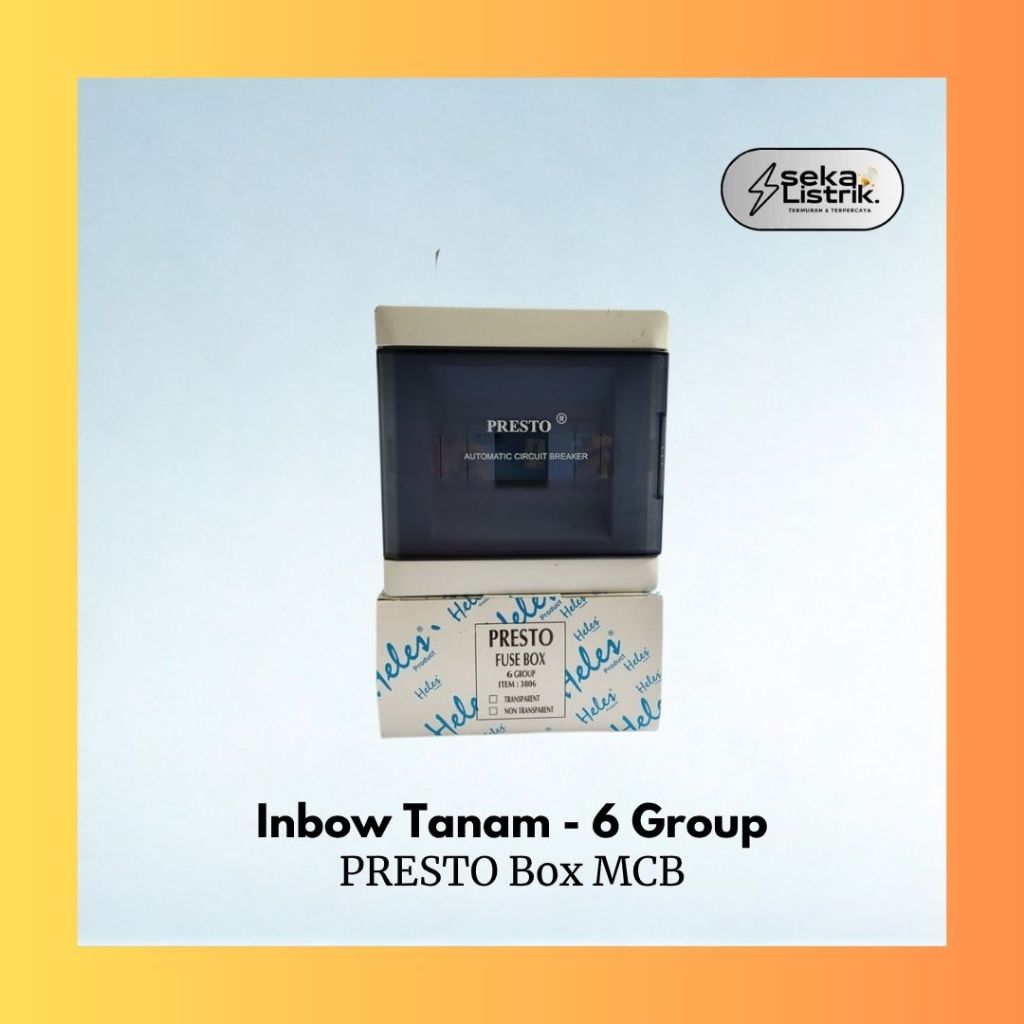Presto Box MCB 6 Group Presto Fuse Box 6 Grup Inbow (Tanam)