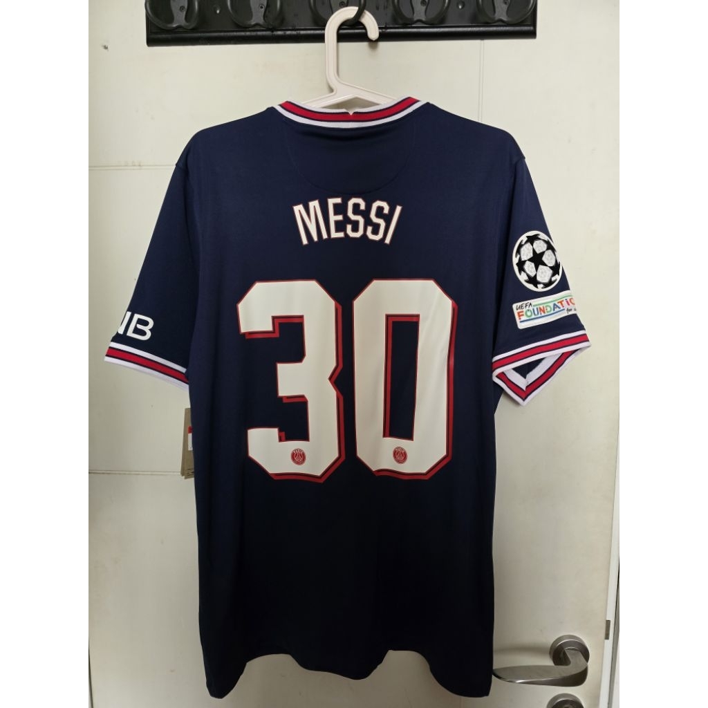 Jersey Original #30 Messi PSG 2021-22 Home Stadium size L
