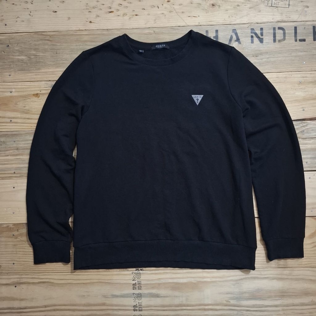 Crewneck Gues Hitam Longsleve Guess