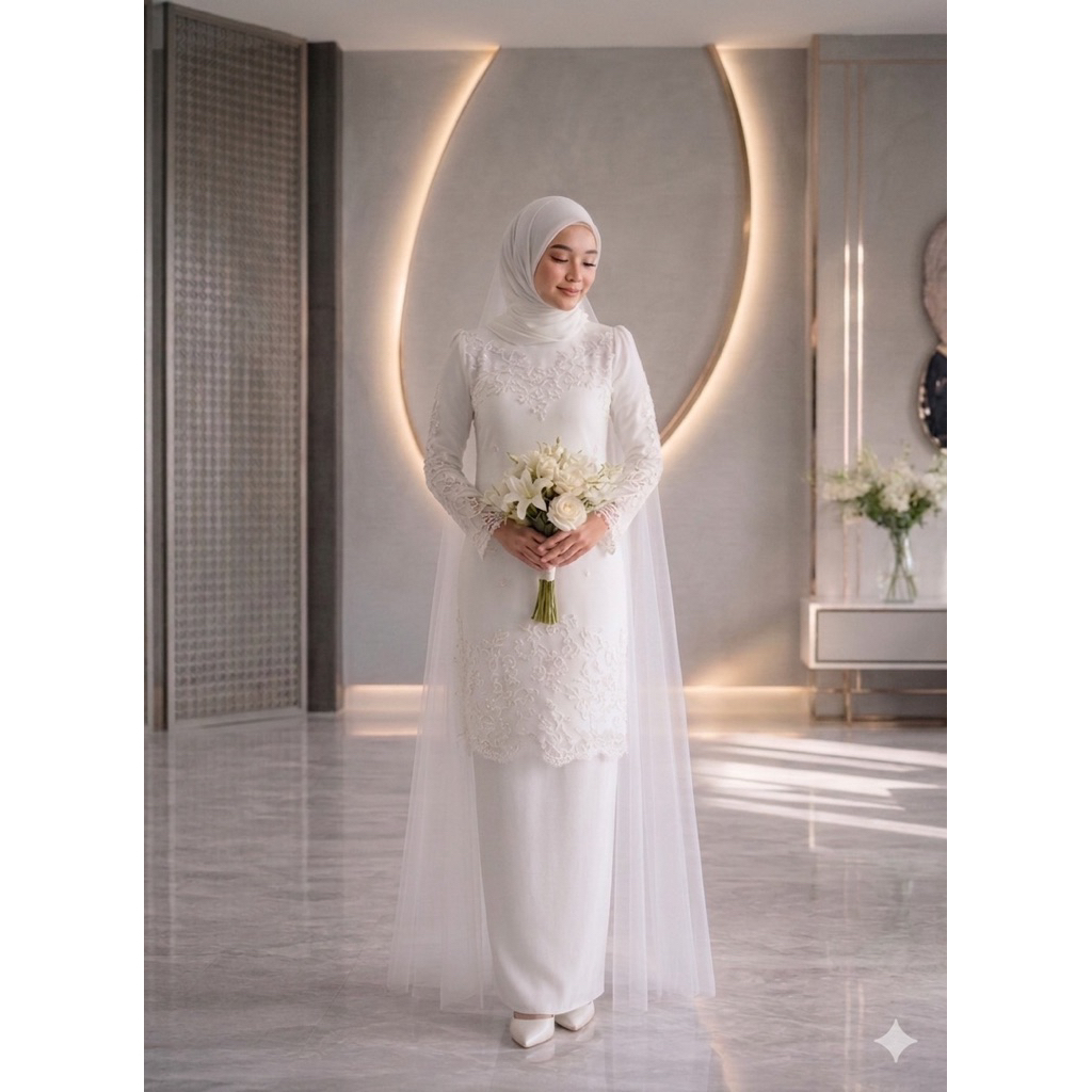 gaun pengantin Malaysia melayu gaun akad gaun walimah wedding dress gaun melayu gaun pengantin melay