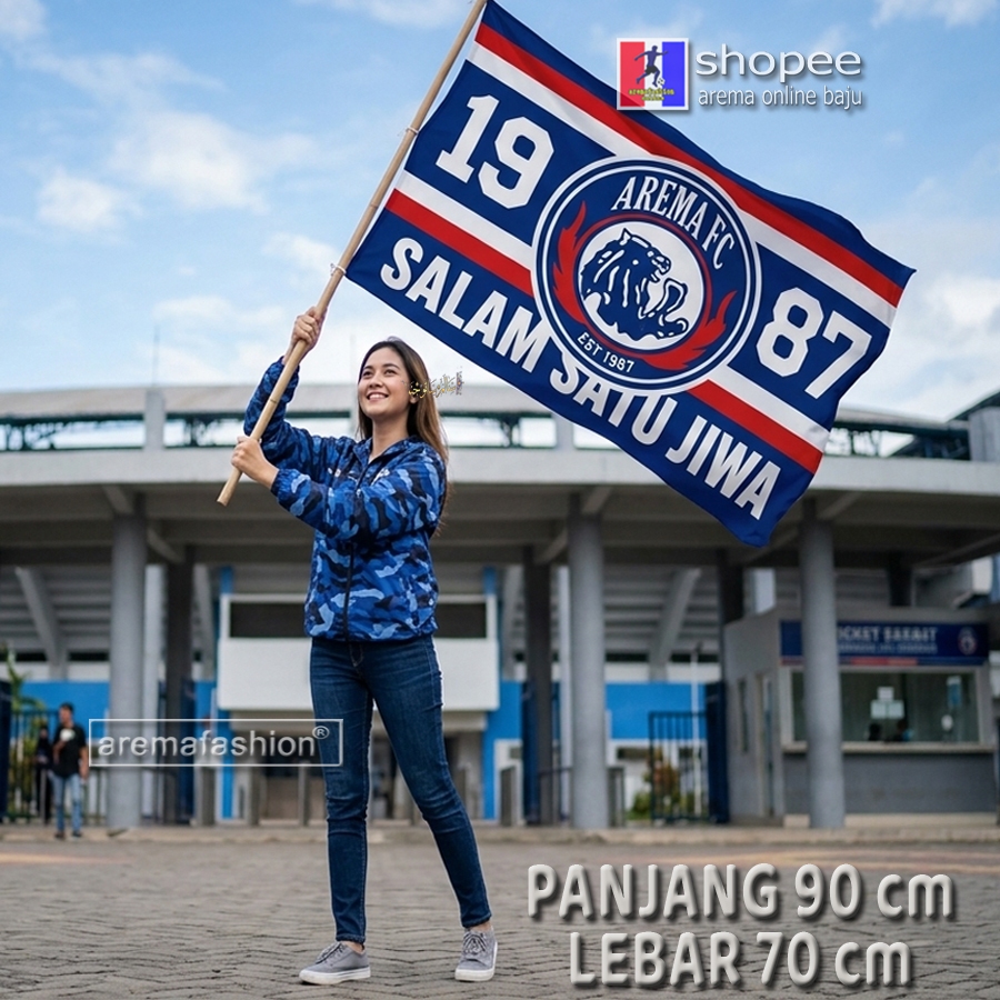 BENDERA AREMA FC SUPORTER SEPAKBOLA -arema online baju