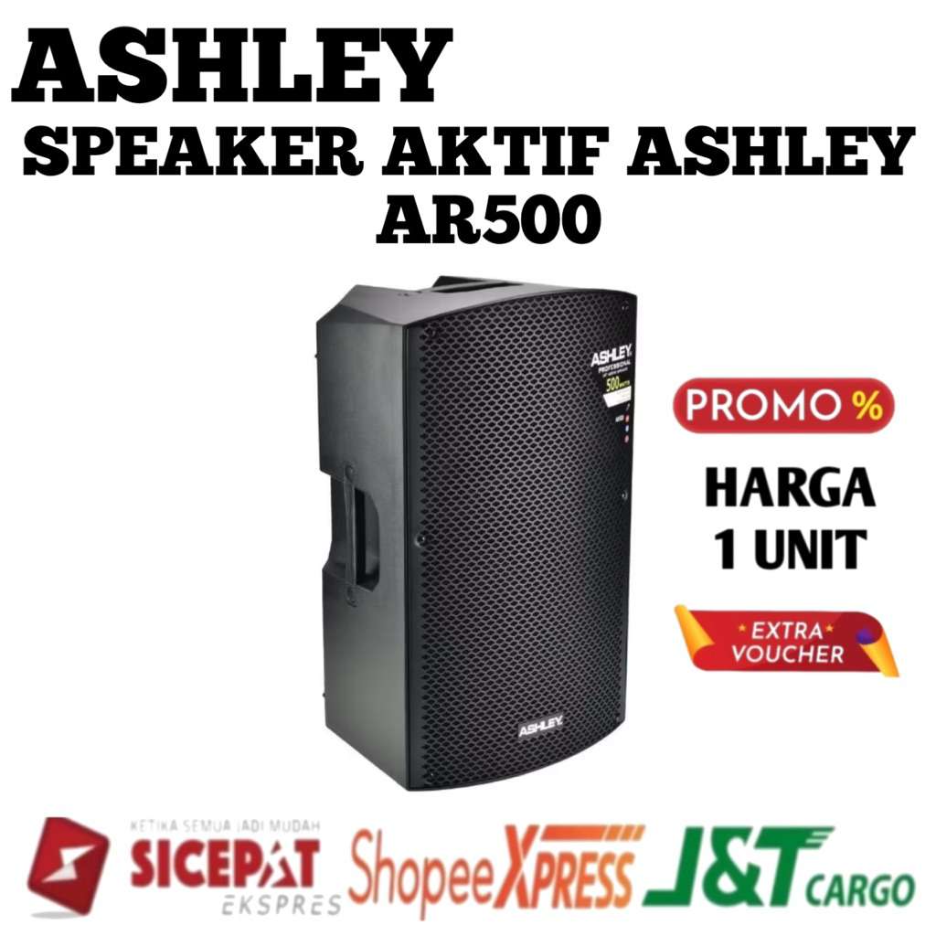 Speaker Aktif Ashley AR500 Original Speaker Ashley 15inch Tws-Bluetooth