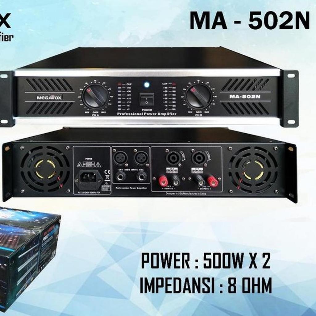 POWER AMPLIFIER MEGAVOX MA 502 POWER AMPLI MEGAVOX MA502 ORIGINAL