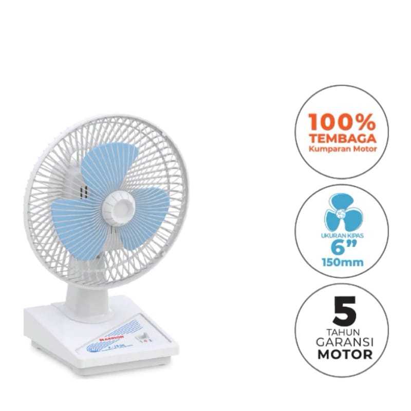 Maspion Kipas Angin Meja Desk Fan 6 inch  F15 DA F-18 DA F-18 DA Low Watt