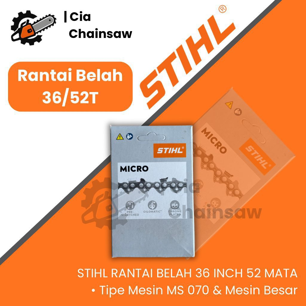 ￼Rantai (Potong & Belah) 36" /52T Stihl MS 070/072.Rantai Potong Senso/Sinso Besar 070/072 Stihl 36 