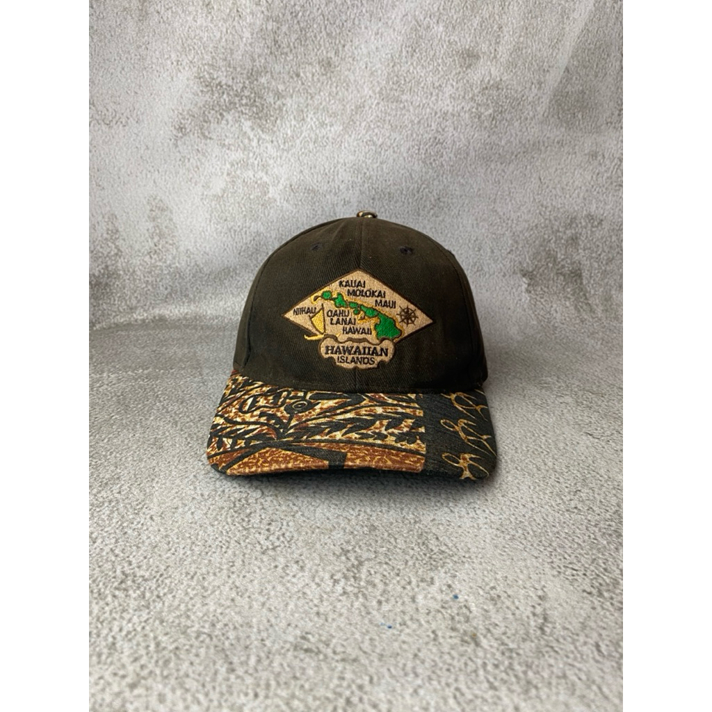 Topi Hawaiian Island Patch Brown