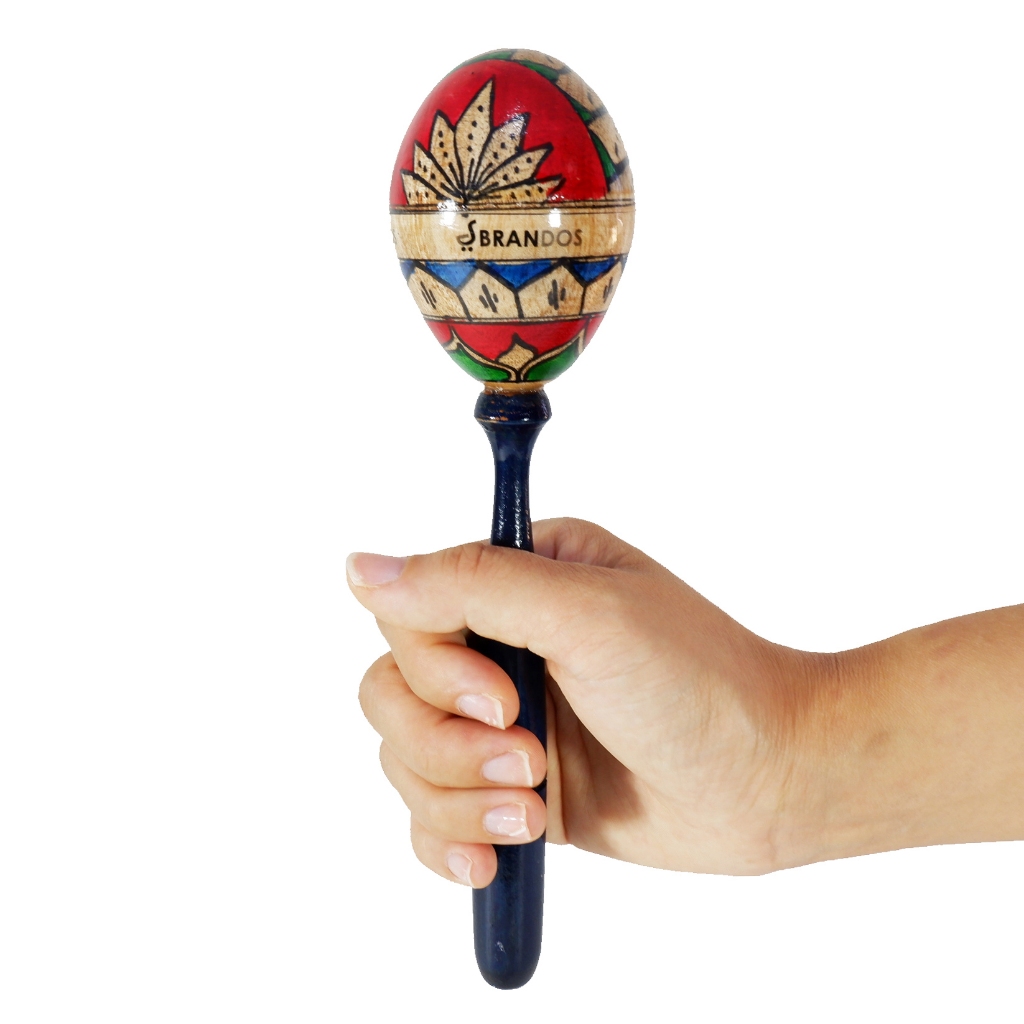 Marakas Kayu Shaker BRANDOS Maracas Perkusi Kecrekan MK-34 Panjang