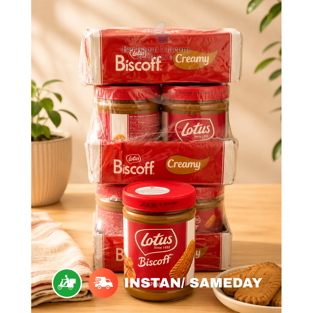 Selai Lotus Biscoff 1.6kg Smooth Lembut Jumbo Karamel Speculoos / 400gr isi 4botol