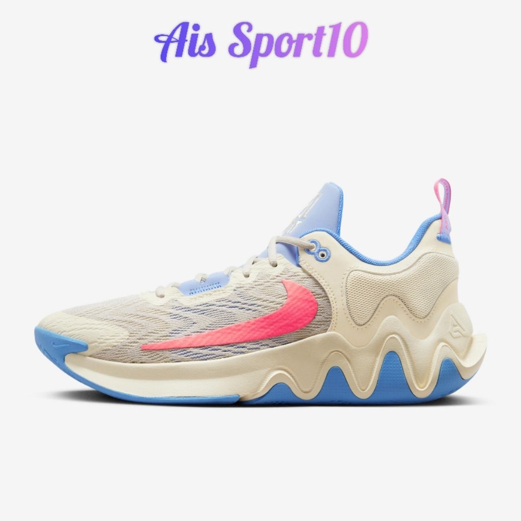 Sepatu Giannis Immortality 2 Basketball Shoes Coconut Milk University Blue Light Orewood Brown  Hot 