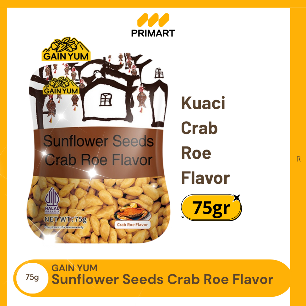 Gain Yum New Flavour Biji Kuaci Rasa Telur Kepiting Crab Roe Flavor 75g