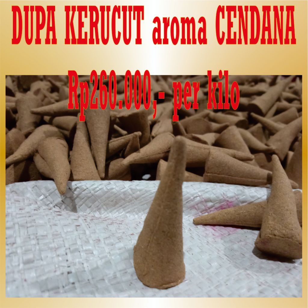 1 Kg Dupa Kerucut Wangi Aroma Cendana