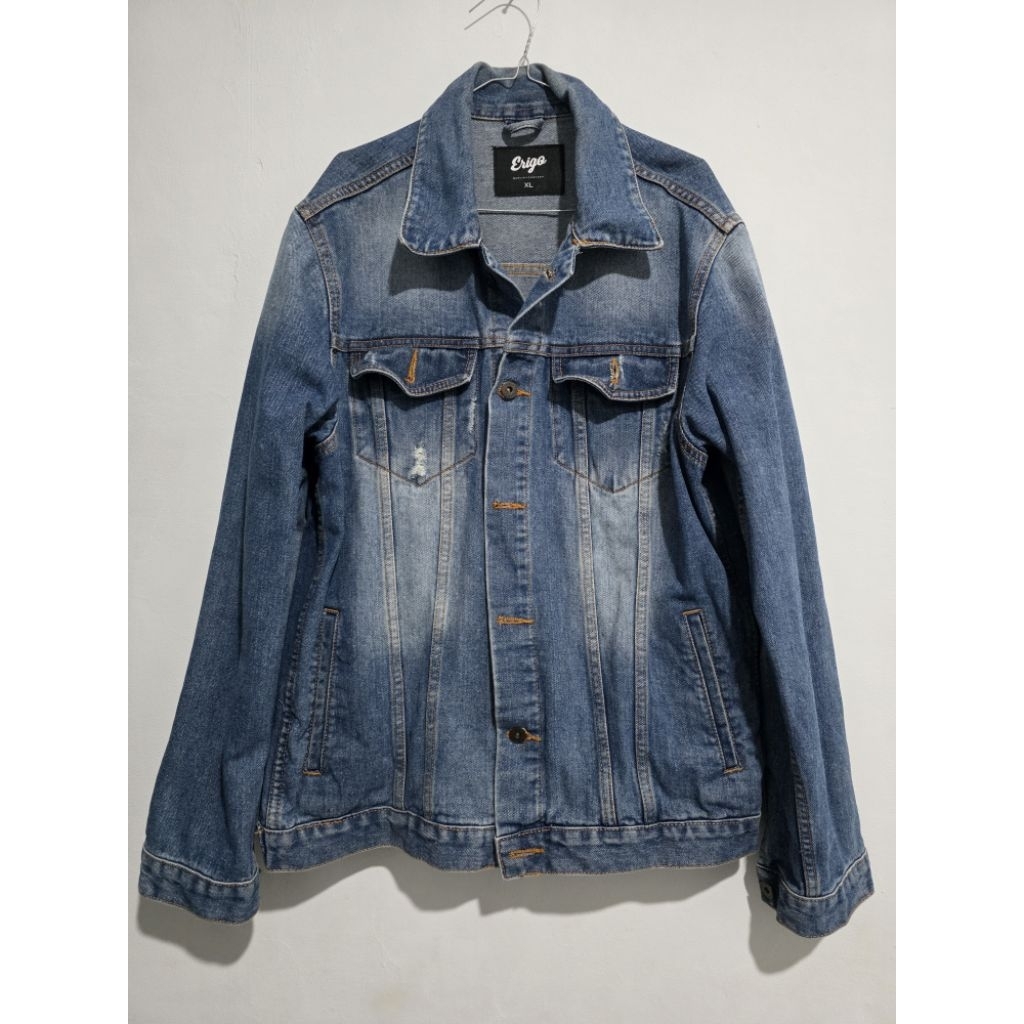 [PRELOVED] Jaket Denim Erigo - Navy (XL)