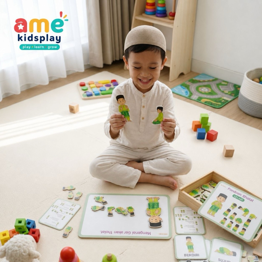 Mainan Edukasi Anak BUSY PAGE BELAJAR SHOLAT belajar mengenal gerakan sholat