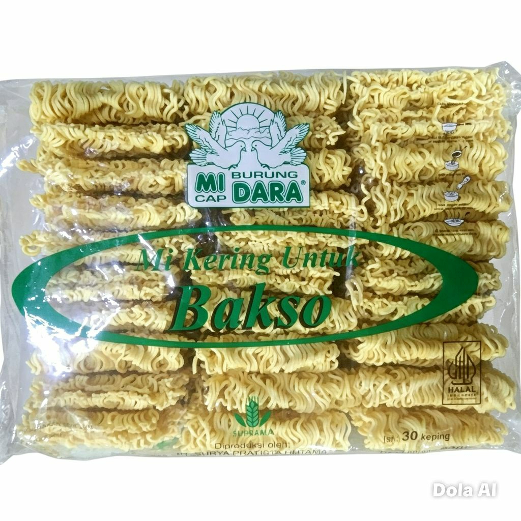 mie bakso burung dara ijo isi 30 keping