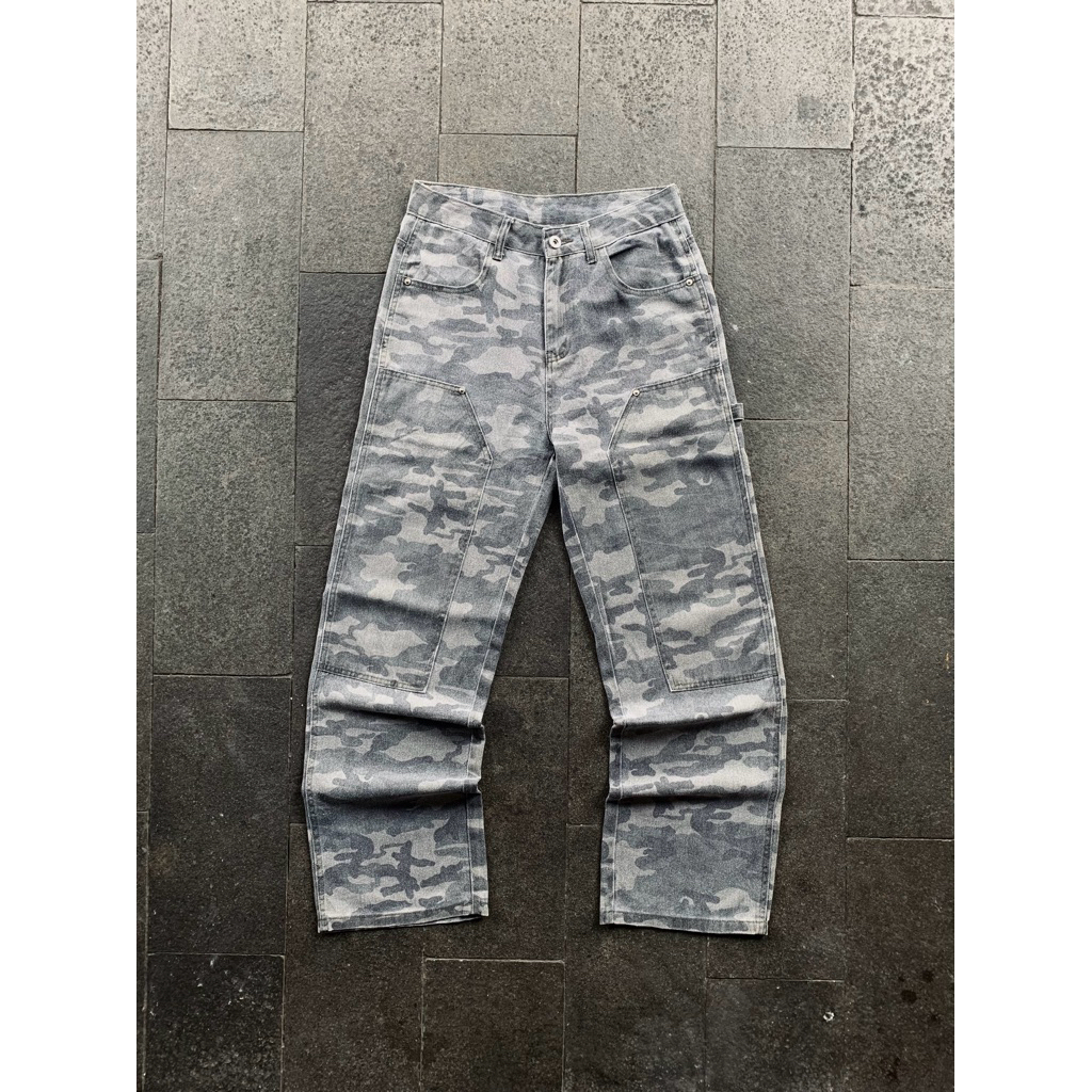 CAMO DOUBLE KNEE CARPENTER PANTS