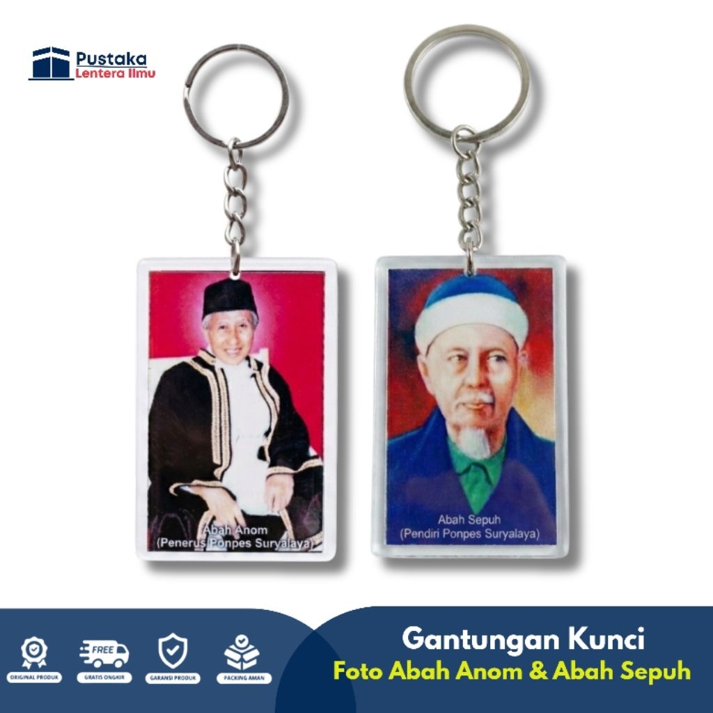 Gantungan Akrilik Foto Abah Anom & Abah Sepuh TQN Suryalaya