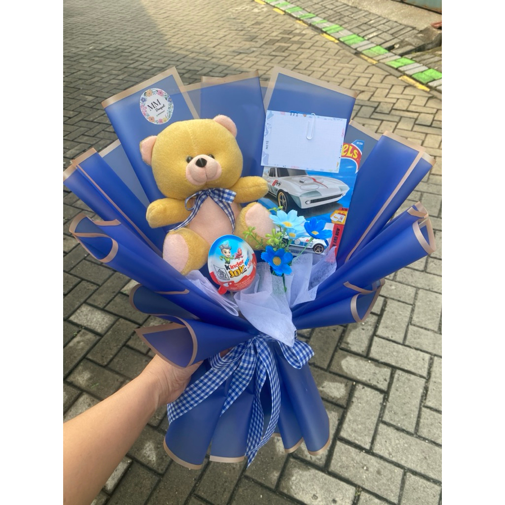 MM bouquet-Buket Hotwheels isi 1 mobil -buket ulang tahun-hadiah anak cowok