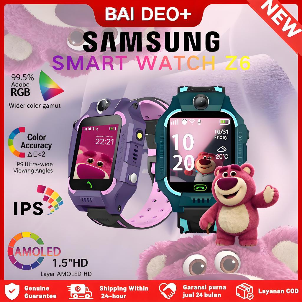 [COD][NEW100% ori]SAMSUNG Smartwatch Anak Anak Z6 dengan layar AMOLED 1,44 inci, tahan air, baterai 