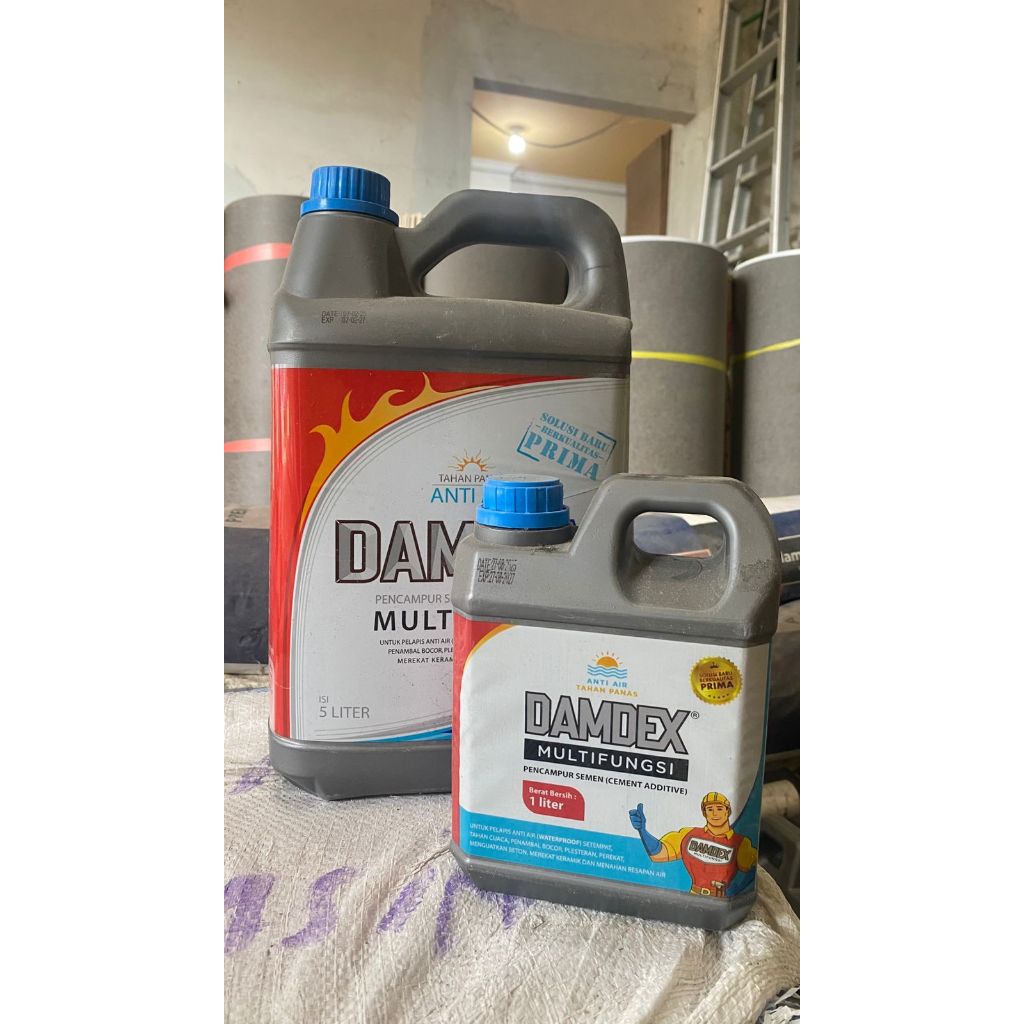 DAMDEX 1 liter, 5Liter Multifungsi Obat Cor Pengeras Beton Supercement Damdex