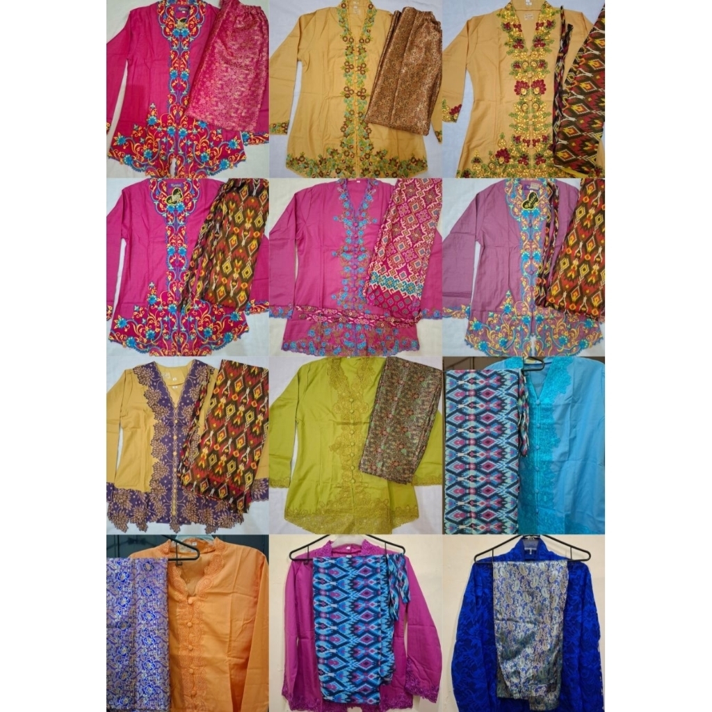 Kebaya Encim Dewasa—One set—Rok lilit—Rok resleting—*mohon baca deskripsi*