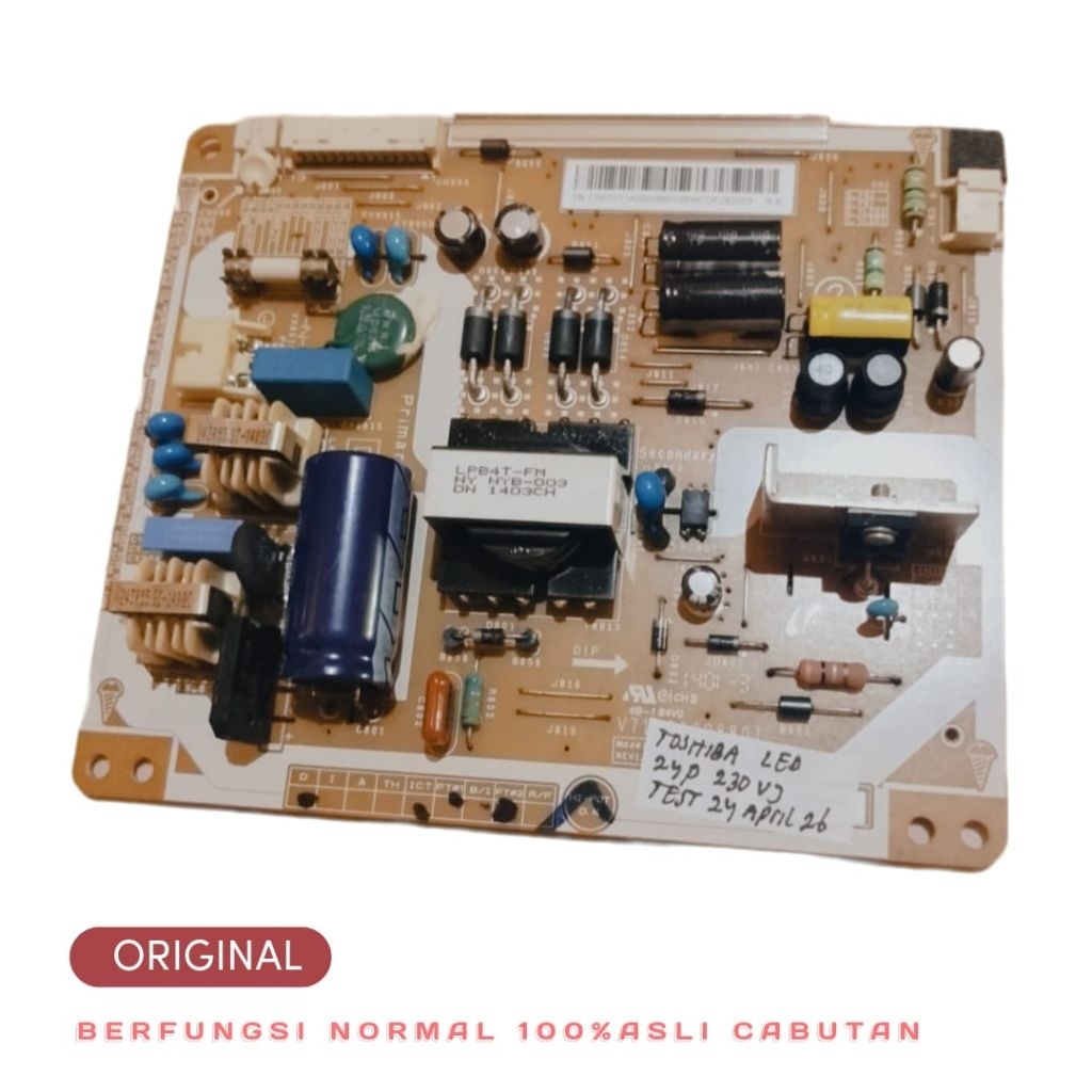 toshiba led 24p230vj psu power supply  regulator - mesin tv