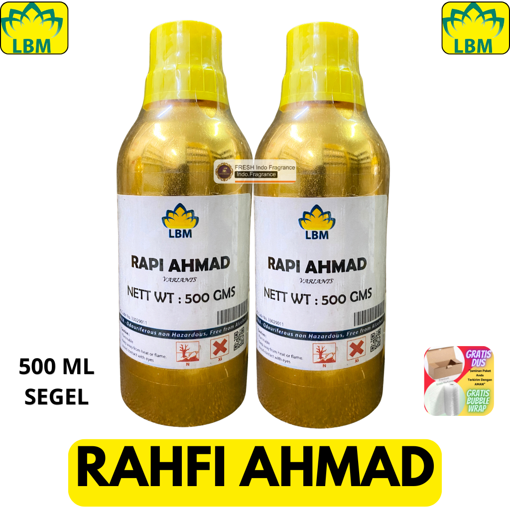 Bibit Parfum LBM - RAHFI AHMAD Berkualitas 500 ML SEGEL Alumunium LBM Fragrance