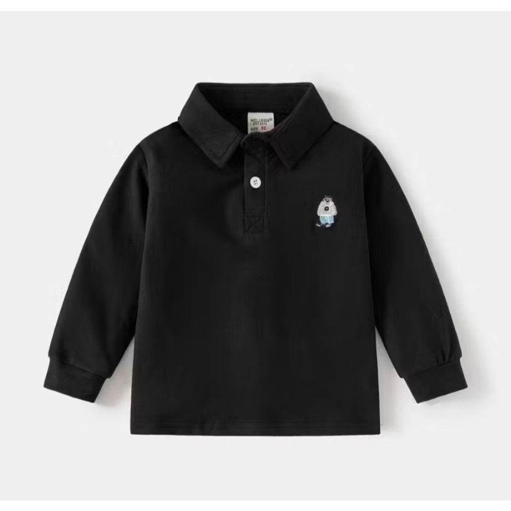(Z0322) 1-6thn | ZUNO KIDS | Long-Sleeved Paulo Shirt | Baju pakaian kaos kemeja lengan panjang anak