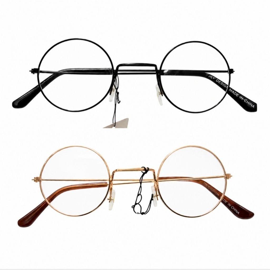 Kacamata Bulat Vintage anak dan remaja Pria Wanita Frame Korean Style Retro Fashion Unisex