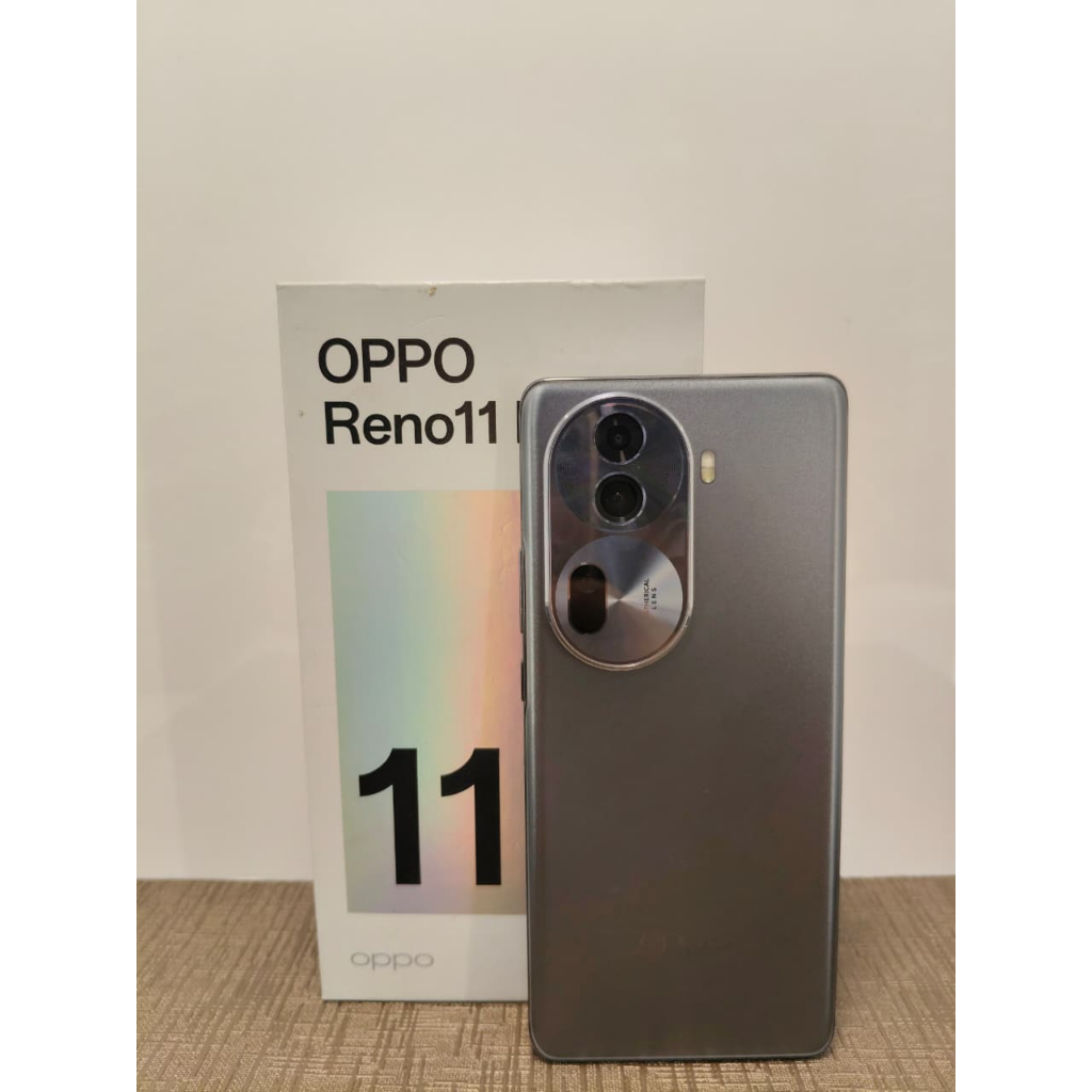 SECOND OPPO RENO 11 PRO 5G 12/512GB ABU ABU BATU EX GARANSI RESMI INDONESIA