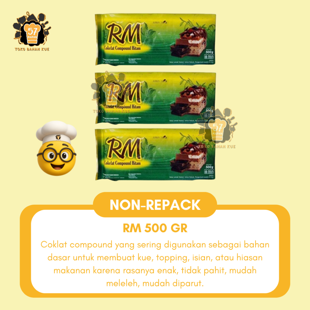 COKLAT COMPOUND RM 500 GR - RM DARK 500 GR