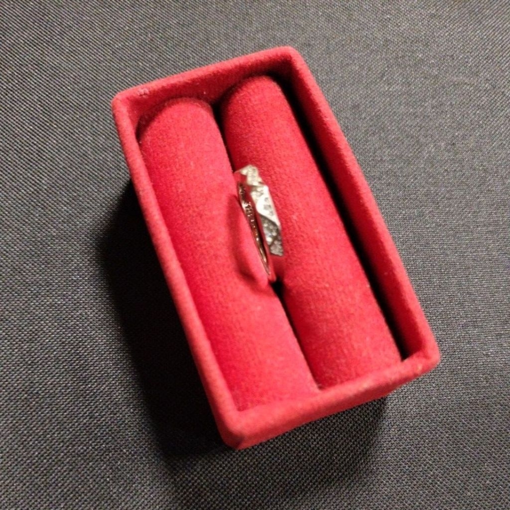 Cincin Bayu ulan Elegan Perak Bisa Di sesuaikan