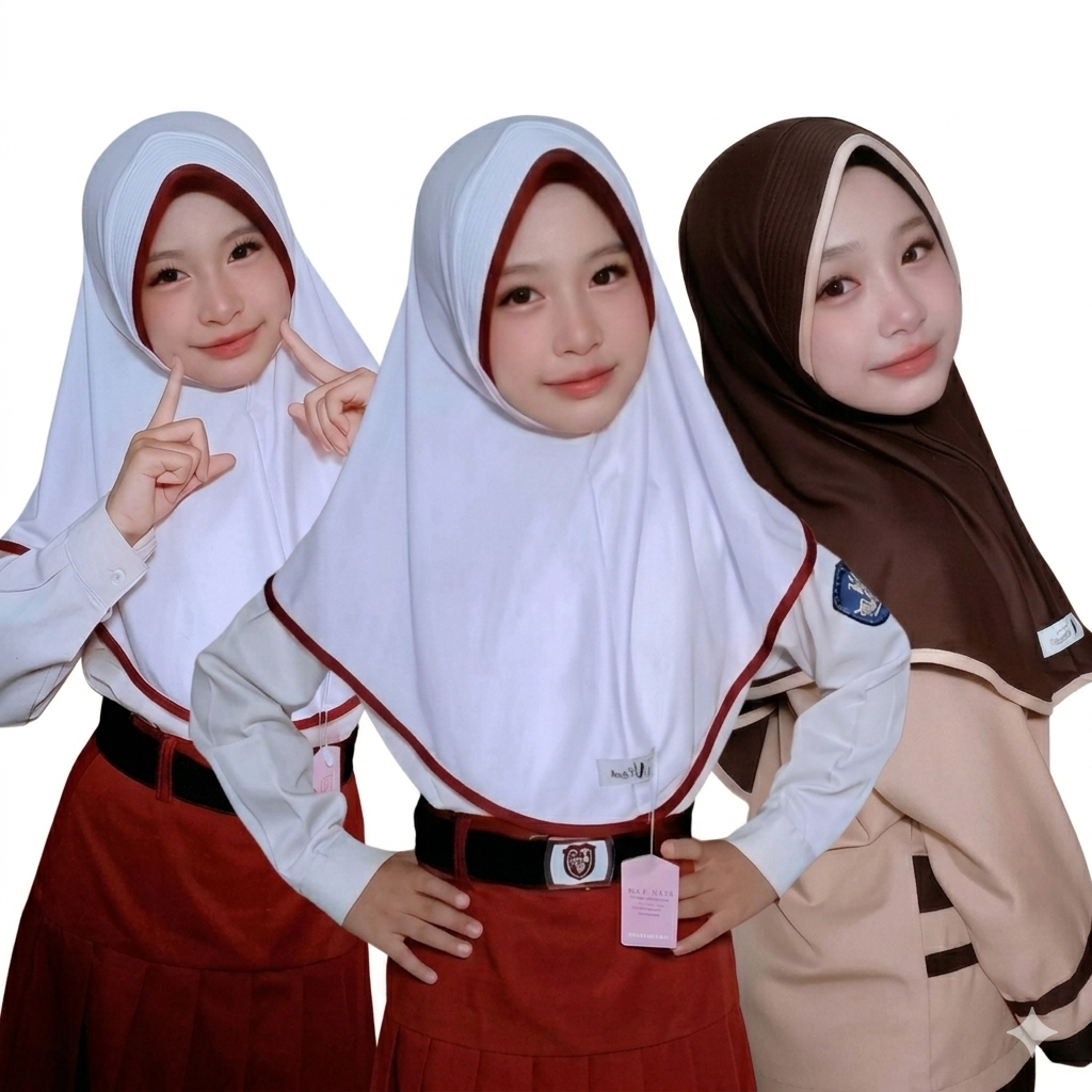 Kerudung Sekolah SD Anak Perempuan Jilbab Anak SD Perempuan