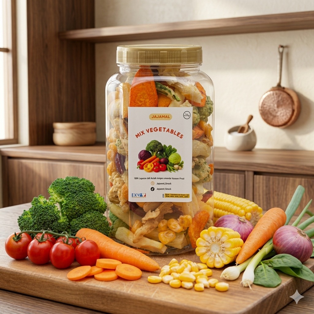 Keripik Sayur Dan Buah Kemasan Toples 700ml Camilan sehat Diet Tanpa MSG.