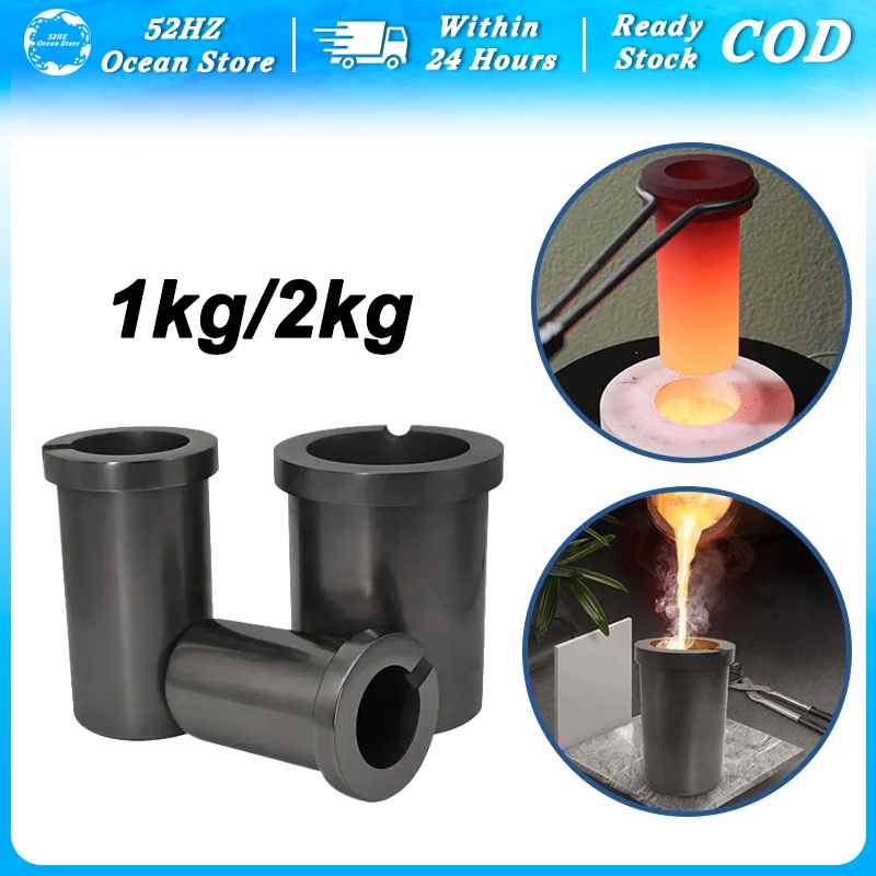 Cawan Lebur Grafit 1kg 2kg Graphite Crucible Melting Pot Kowi Untuk Lebur Emas Perak Logam
