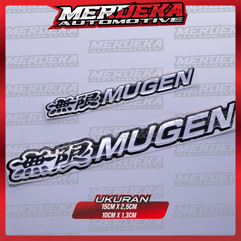 emblem mugen / sticker logo mugen racing / emblem timbul mugen / stiker timbul mugen / stiker logo m