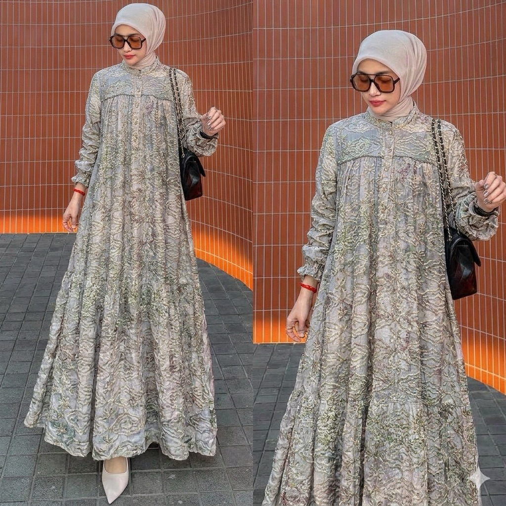 Gamis salvina terbaru katun import