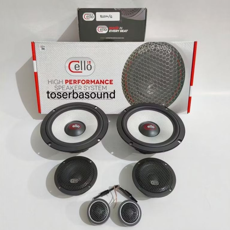 Speaker split 3way Cello midbass TG17 audio mobil