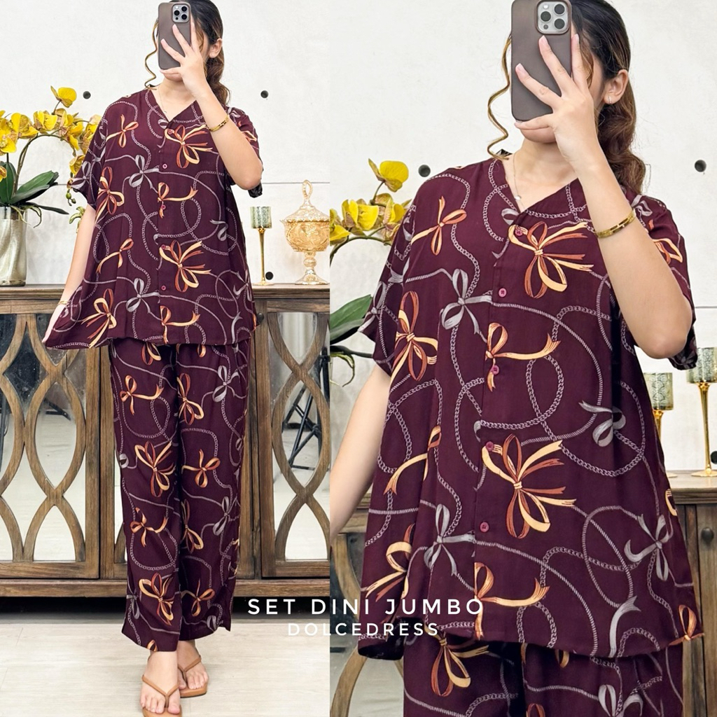 Setelan Celana DOLCE DINI Piyama Motif By Dolce Dress