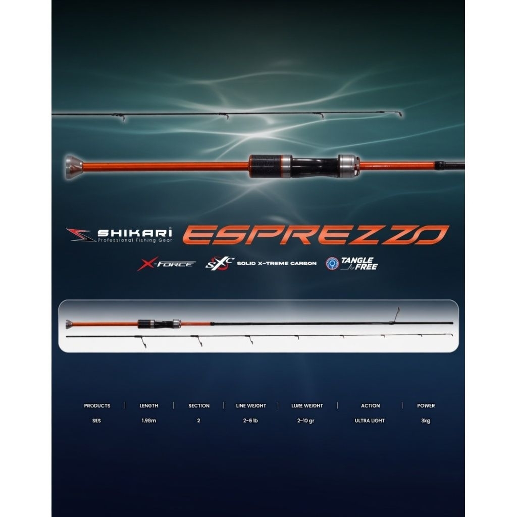 shikari esprezzo joran pancing carbon solid UL, 198cm