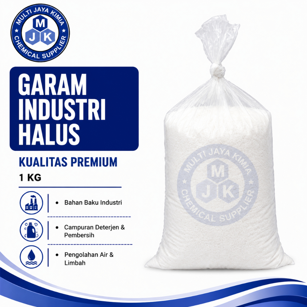 Garam Industri Halus / Natrium Klorida / Nacl 1Kg