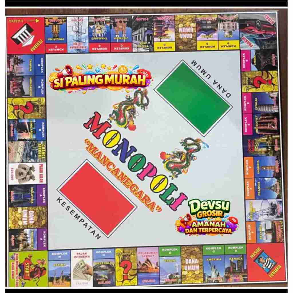 Monopoli International Game Board Mainan Edukasi Keluarga Permainan Anak Dewasa Seru Lengkap Ular Ta