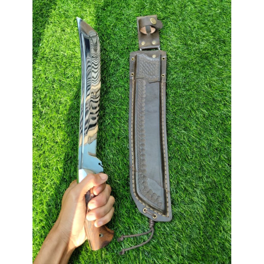 kopak rawing golok tebas panjang 30 cm semi miror