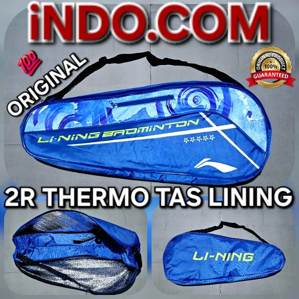 Tas Badminton Bulutangkis/Tenis Lining Besar Thermo 2R 100% Original