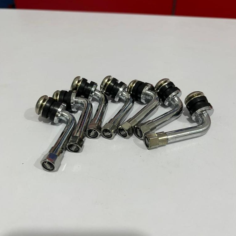 Jual pentil bengkok besi pentil ban mobil tubless pentil ban tubeless bengkok ukuran 45mm