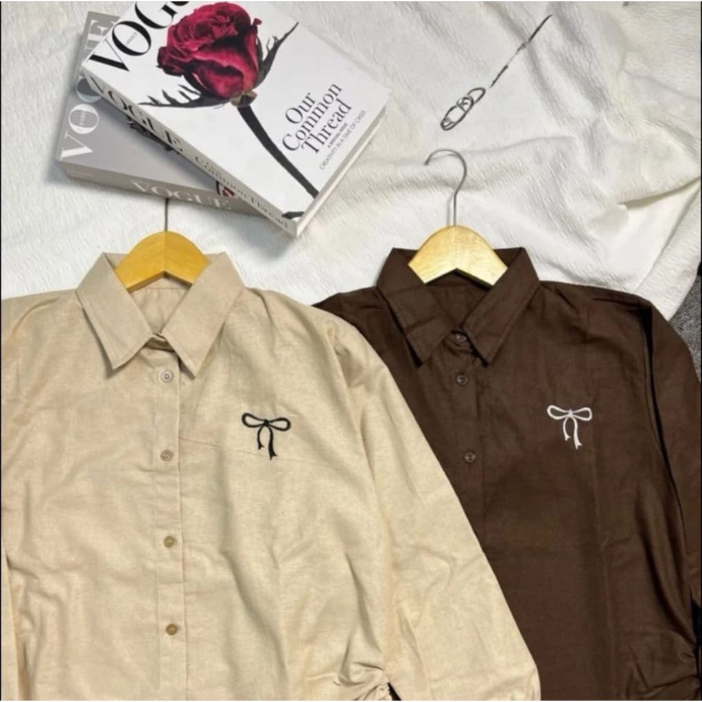 Atasan Wanita Katuk Linen Premium - Kemeja Serut - Atasan Wanita Katun Linen Polos