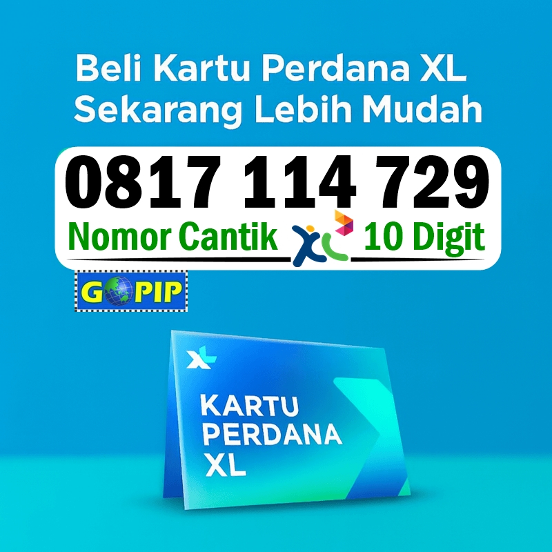 Nomor Cantik XL 10 Digit 114 729 Kartu Perdana Support 5G Prabayar
