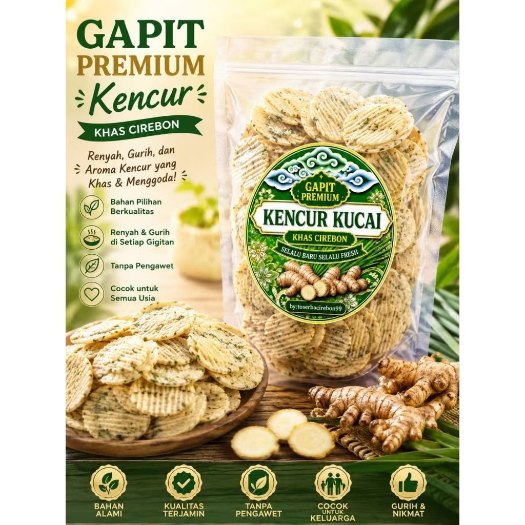 GAPIT KENCUR KUCAI PREMIUM/ SIMPING KENCUR PREMIUM / BAWANG/ KENCUR/ KACANG KHAS CIREBON
