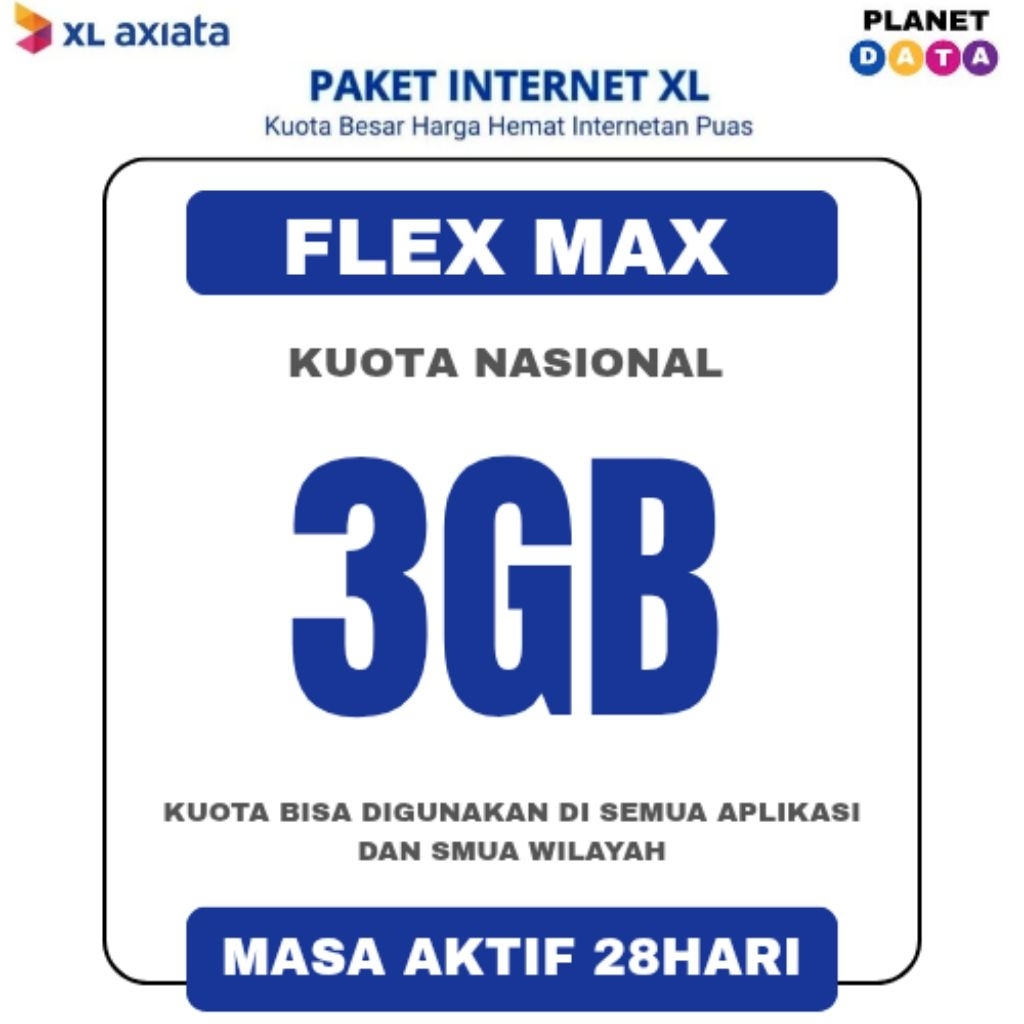 PAKET DATA XL FLEX MAX 3GB TERMURAH 