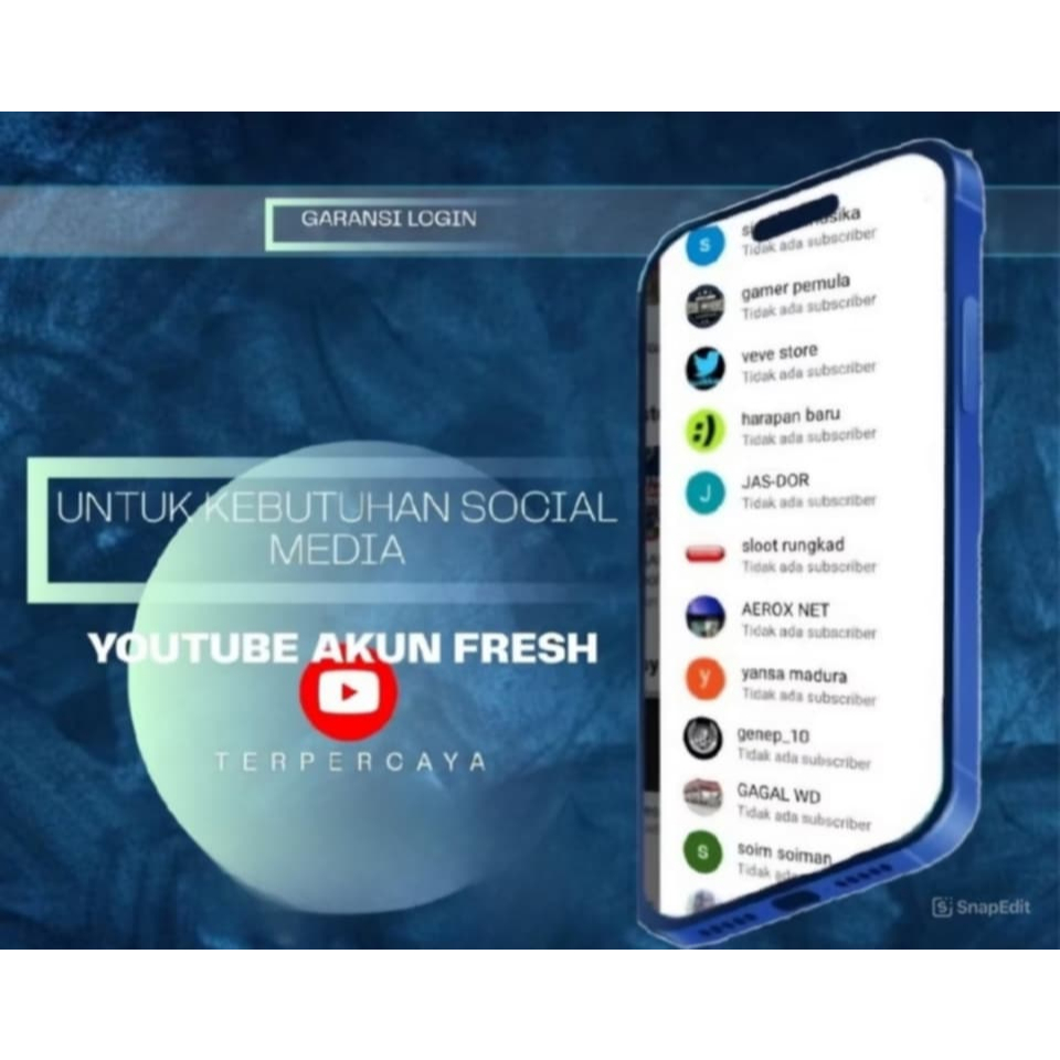 Akun YouTube Fresh Gmail Manual Tahan Lama Untuk Social Media