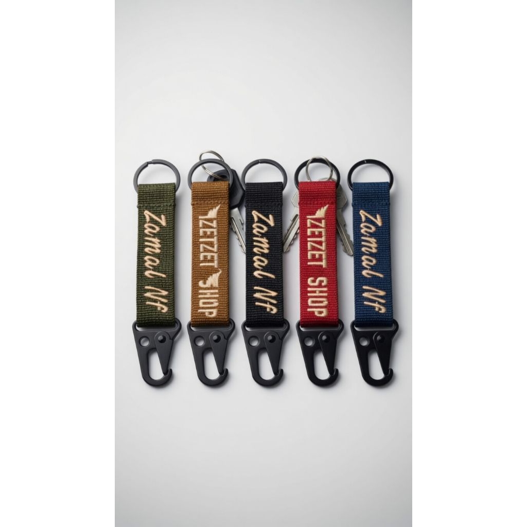 KEYCHAIN/BAGTAG SNAPHOOK CUSTOM BORDIR NAMA
